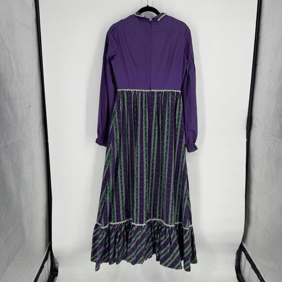 Vintage dress womens 6-8 maxi long cosplay renaissance prairie corduroy 70s 60s - Picture 4 of 4